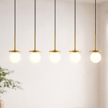 Whibley Glass 5-Light Linear Pendant